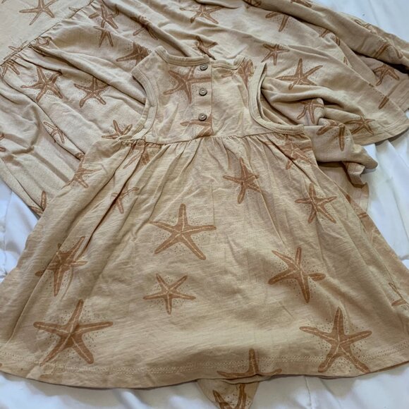 Rylee + Cru Starfish Mommy Me Dress Set L & 12-18M Coastal Boho Matching - Picture 7 of 7